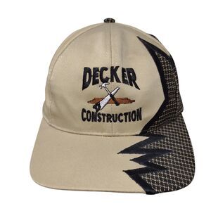 Decker Construction Slideback Hat Multicolor OSFA Adjustable Embroidered Katl